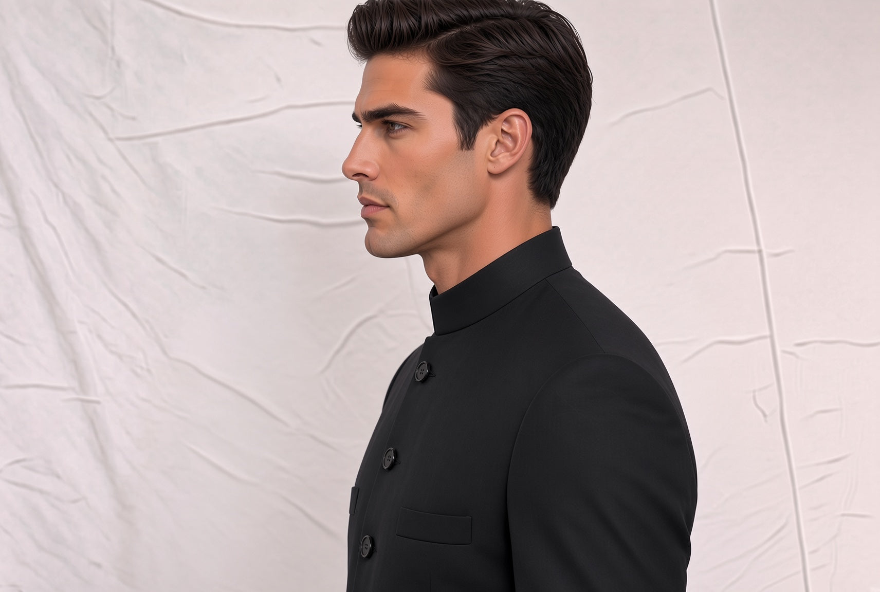 My Black Sherwani - side